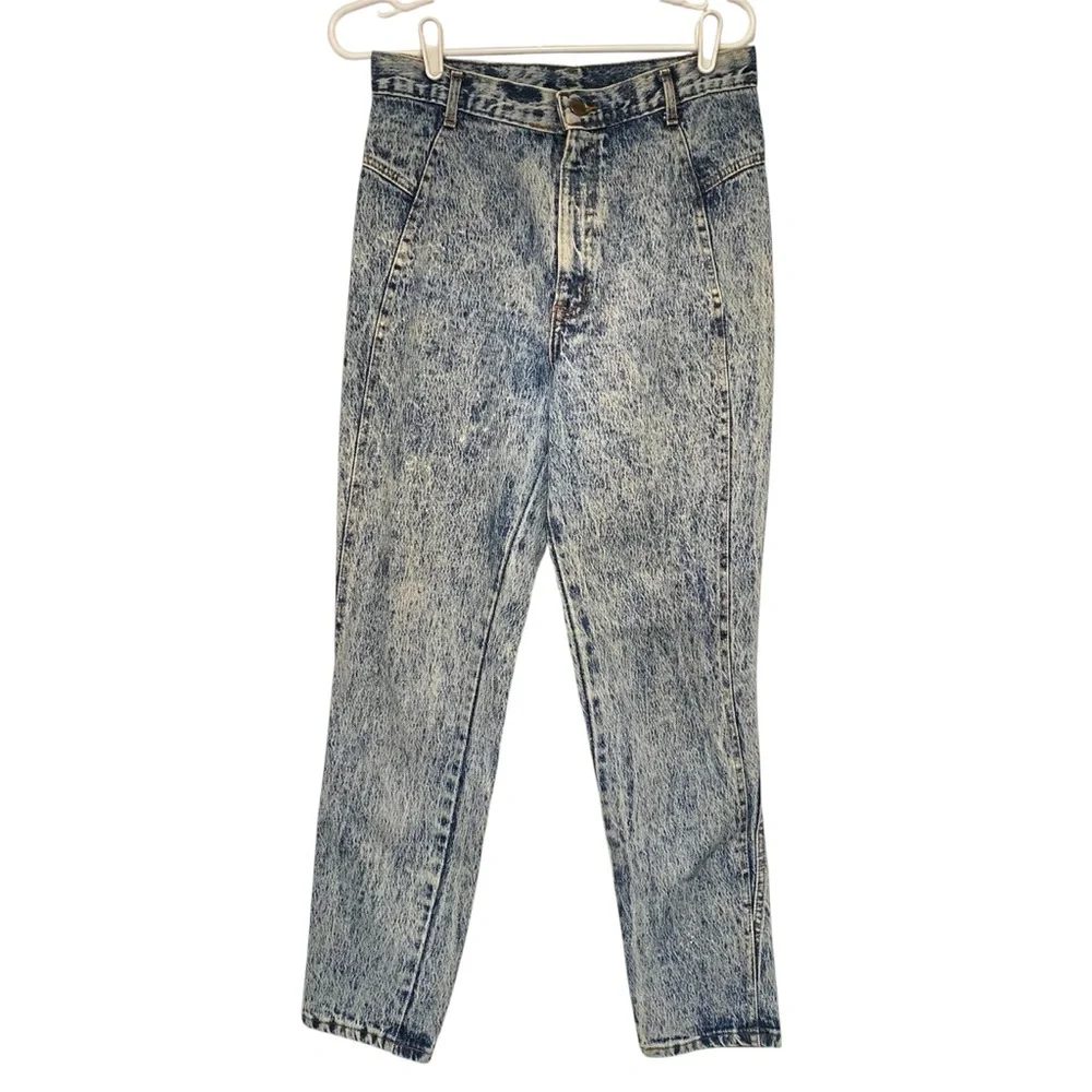 Vintage ‘Chic’ brand high rise acid stone washed jeans - Picture 1 of 7